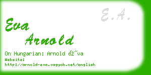 eva arnold business card